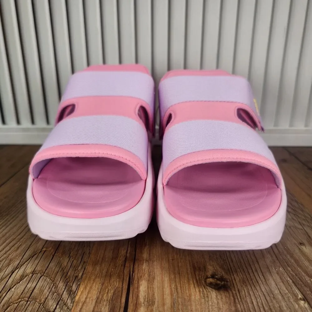 Adidas Mehana Sandals Kids Sz 4 Pink Walking Slingback Adjustable Slides ID7908
